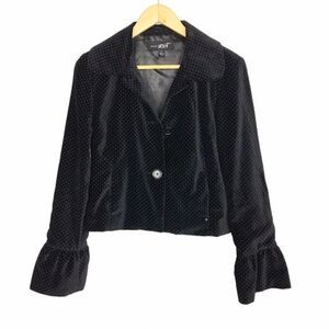 Black Rivet polka dot velvet blazer
